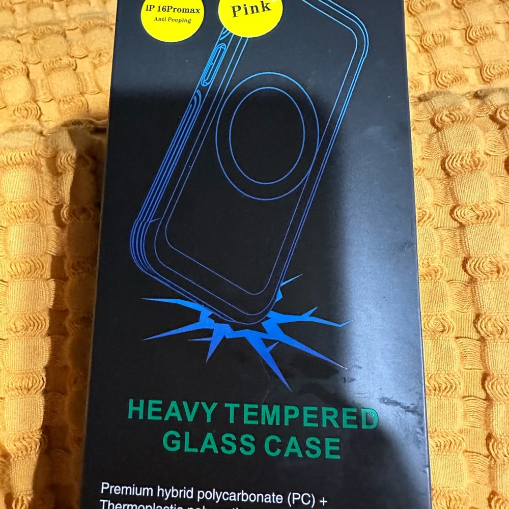 Premium Pink Heavy Tempered Glass Case for iPhone